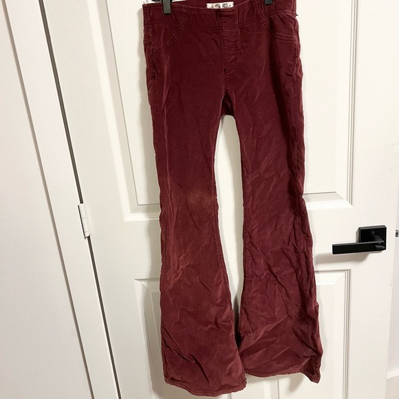 WE THE FREE Pull On Corduroy Flare in Dark Red - Picture 6 of 7